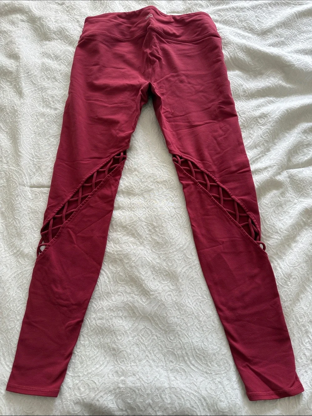 Alo Red High-Waist Athletic Leggings